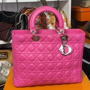 Christian Dior Lady Dior Tote Bag Large